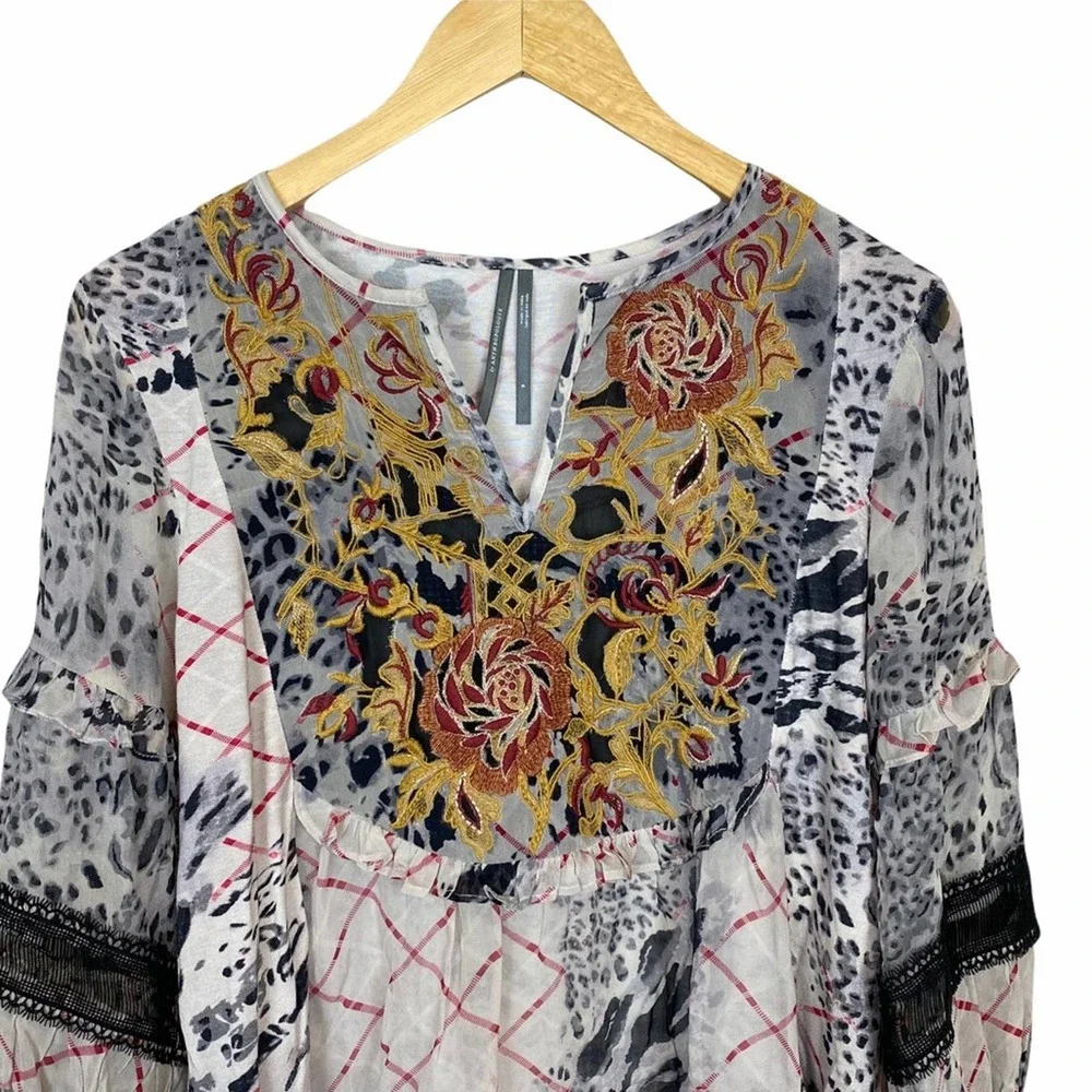 Anthropologie Mathilda Boho Peasant Top Size Small - Picture 4 of 10